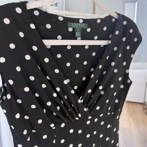 Lauren Ralph Lauren Black/White Polka Dot Dress